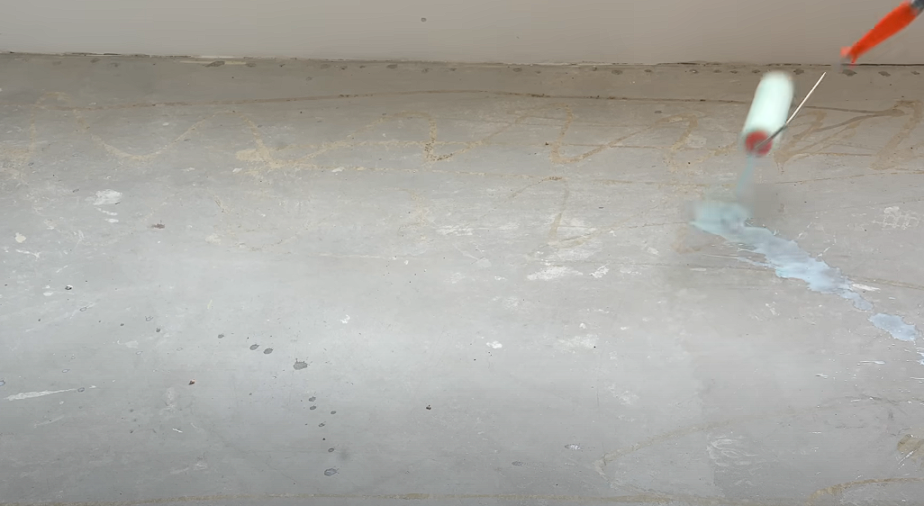 Uneven concrete floor