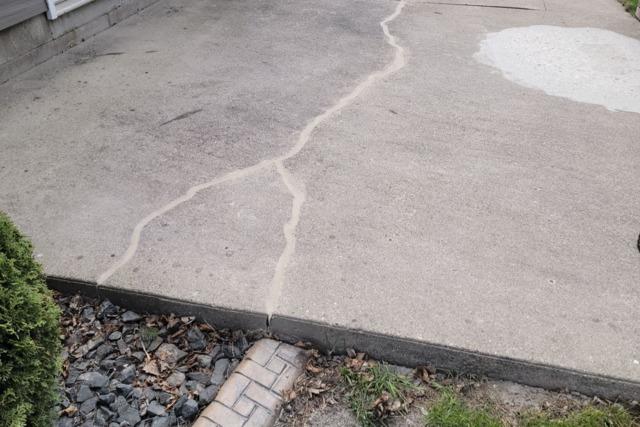 Concrete restoration in progress